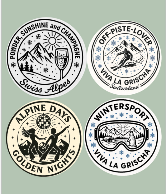 Viva la Grischa - Handbedruckte Stoff-Cocktailservietten im 4er-Set